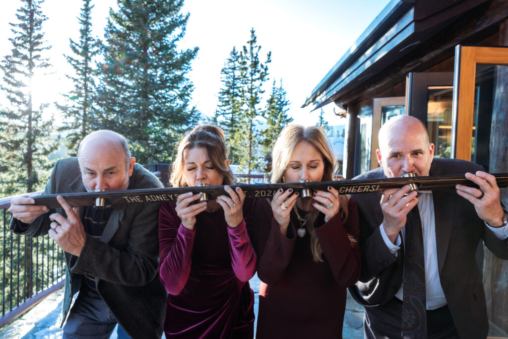 Parents partake in shotski.