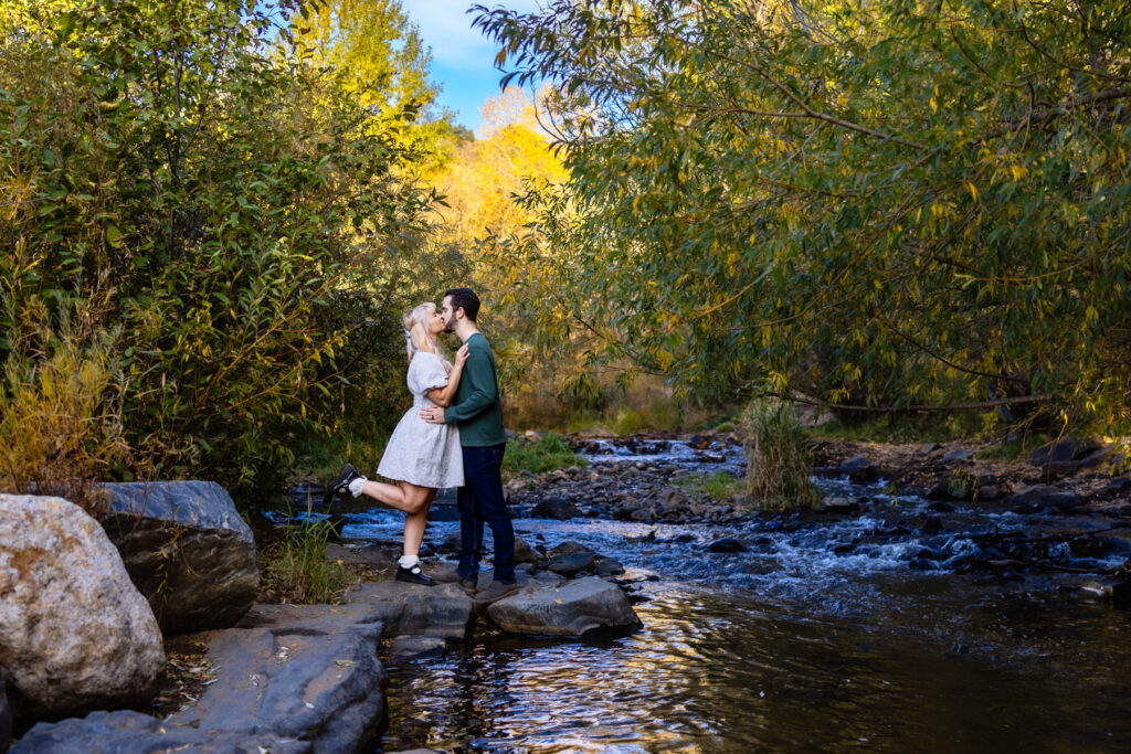 Adventure Couples Session with dreamy backdrops and mountain views in Boulder, Colorado.