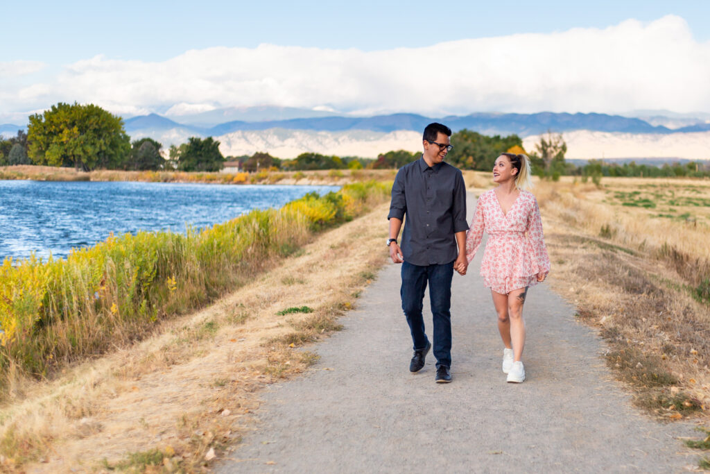Engagement photos in the mountains of Colorado.