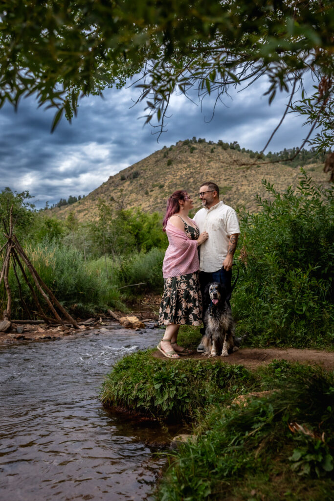 Dog friendly Colorado engagement photographer