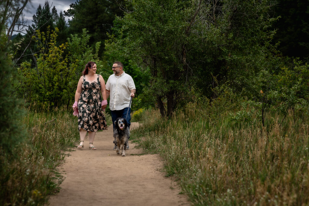 Dog friendly Colorado engagement photographer