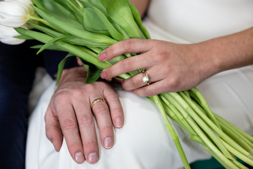 Close up shot of Colorado couple before saying their vows.