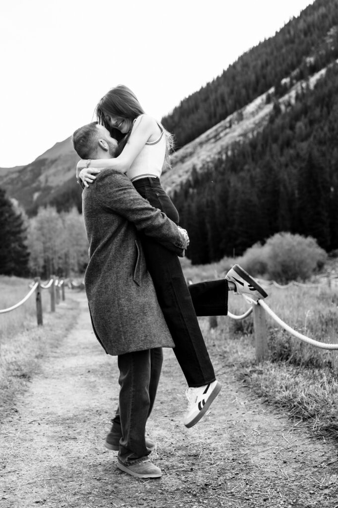 Maroon Bells sunrise proposal Aspen Colorado