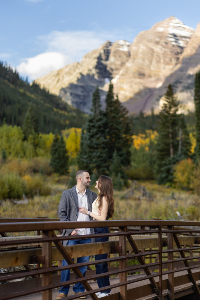 Maroon Bells sunrise proposal Aspen Colorado